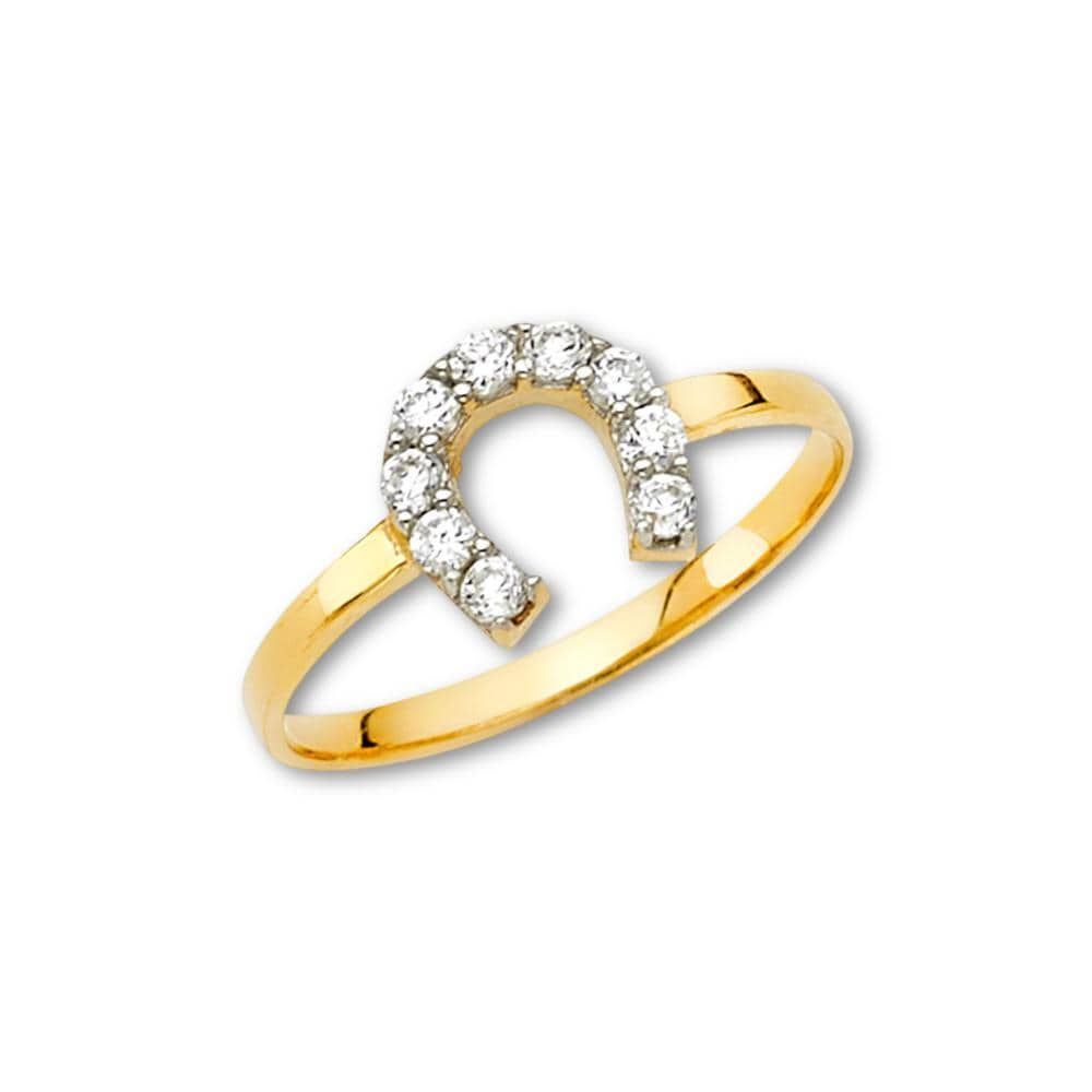 14k solid Gold Horseshoe Ring | Real Gold By Tehrani Jewelry